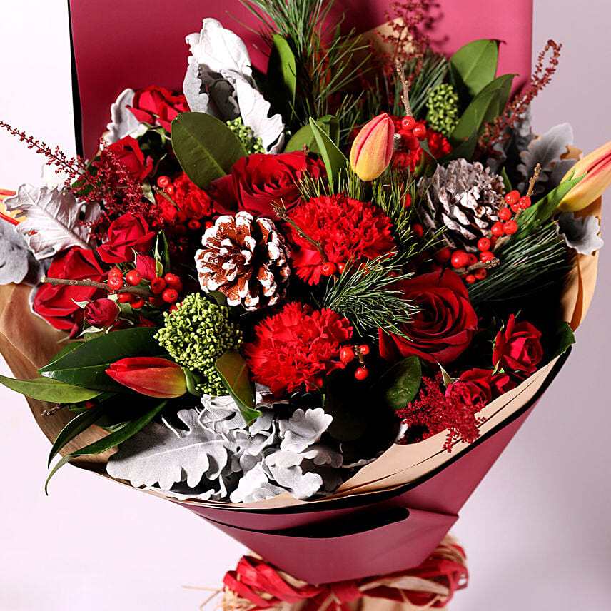 Tulips And Carnations Graceful Bouquet