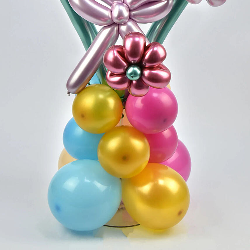 Unicorn Balloon Flowers Pillar