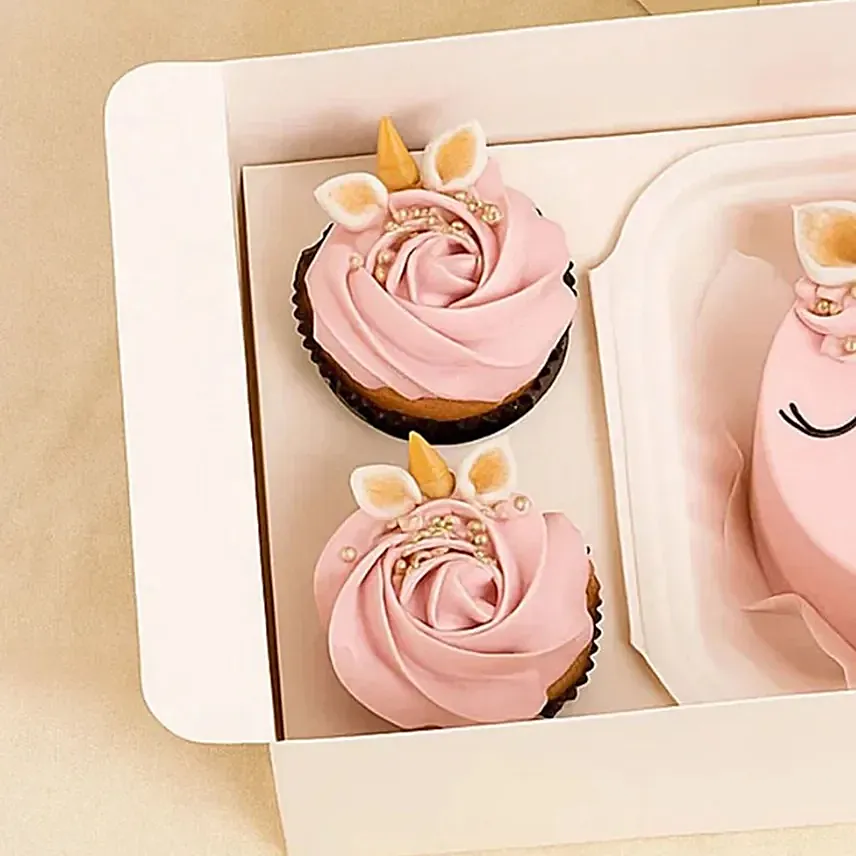 Unicorn Bento Cake and Cupcake Set