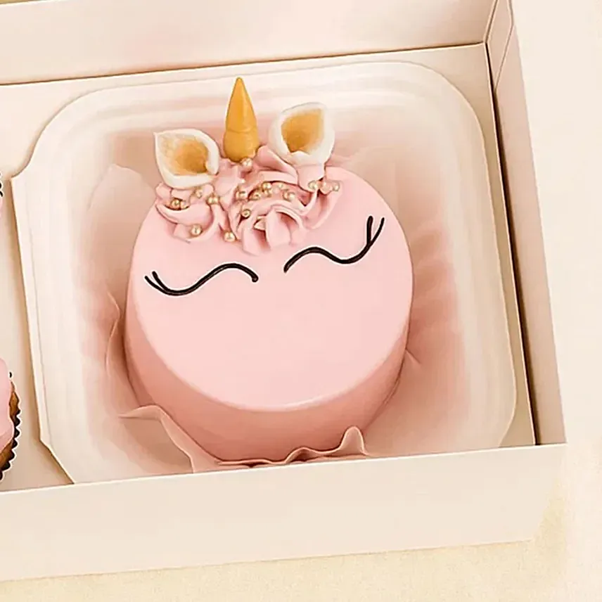 Unicorn Bento Cake and Cupcake Set