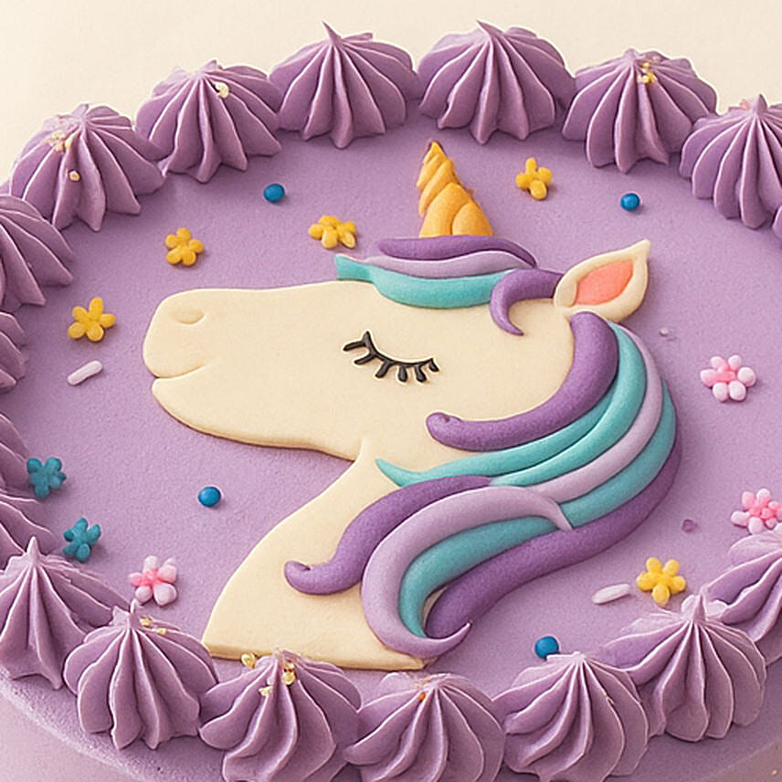 Unicorn Purple Red Velvet Cake 1 KG