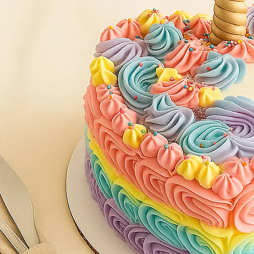 Unicorn Theme Chocolate Fudge Cake 2 KG