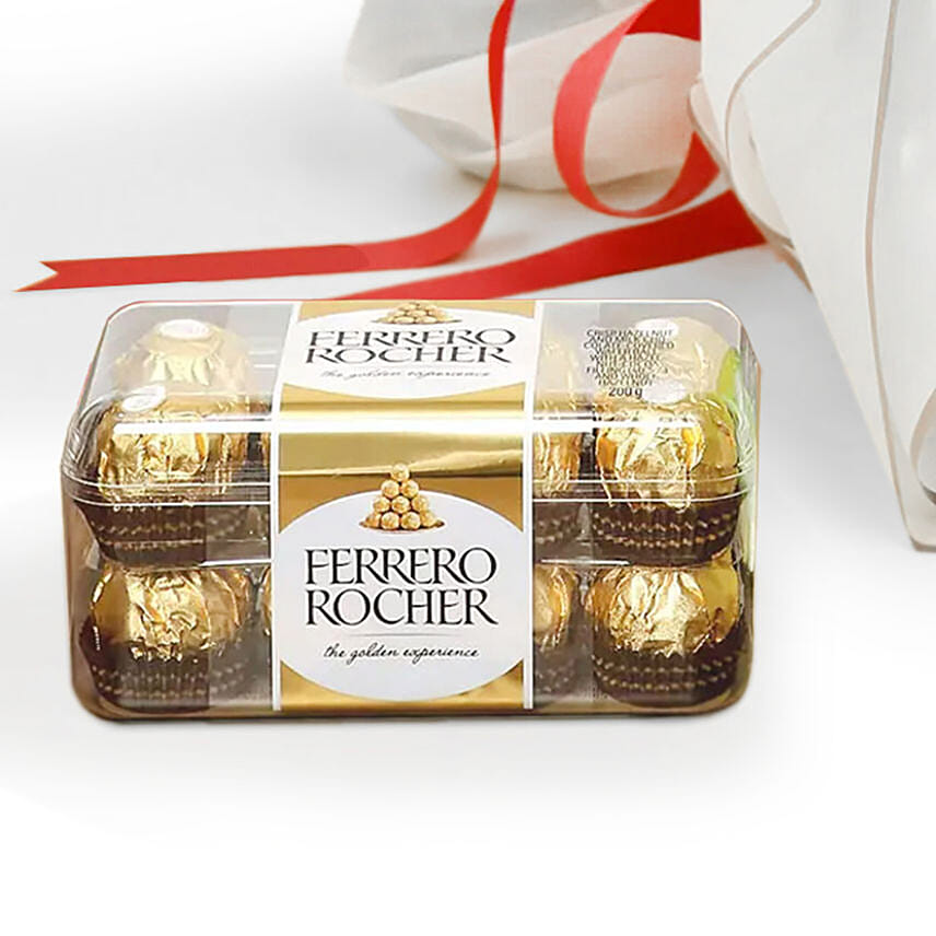 6 Red Rose Beauty Bouquet With Ferrero Rocher