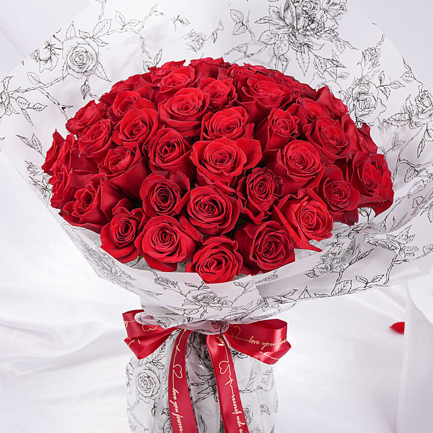 Red 50 Roses Bouquet