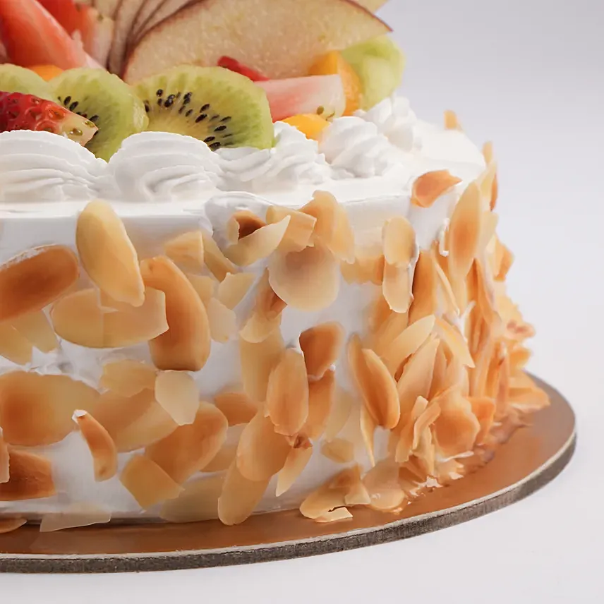 Eggless Vanilla Mix Fresh Fruit Cake