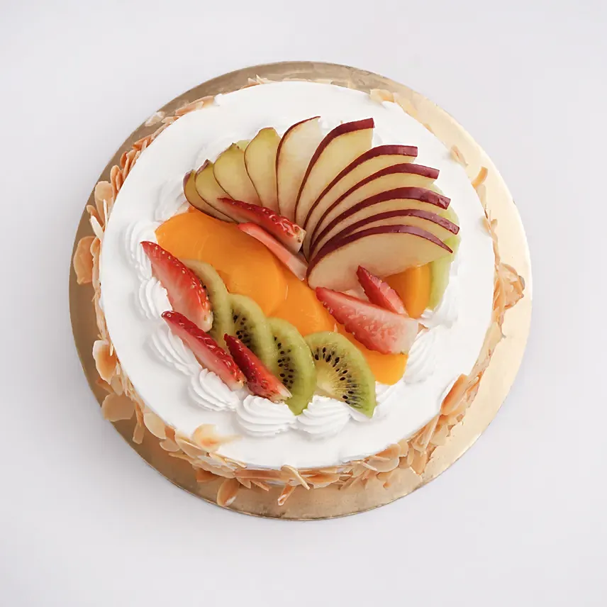 Eggless Vanilla Mix Fresh Fruit Cake
