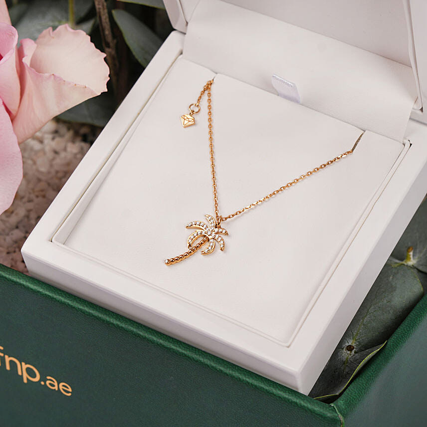 Vega Palm Diamond Necklace