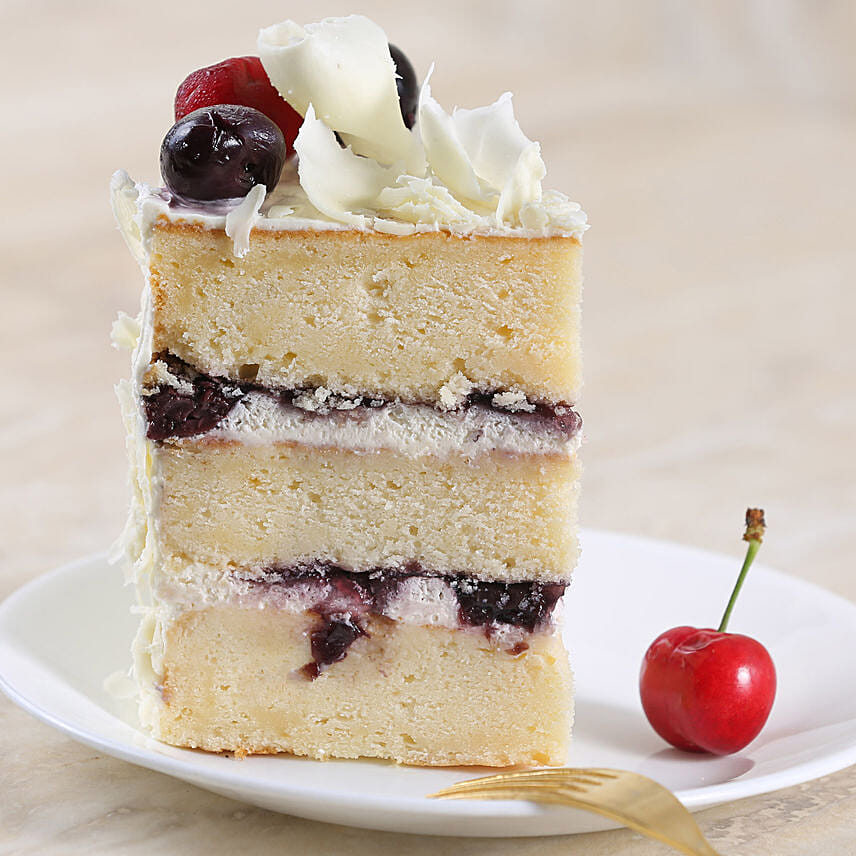 Vegan White Forest Cake- 1.5 Kg