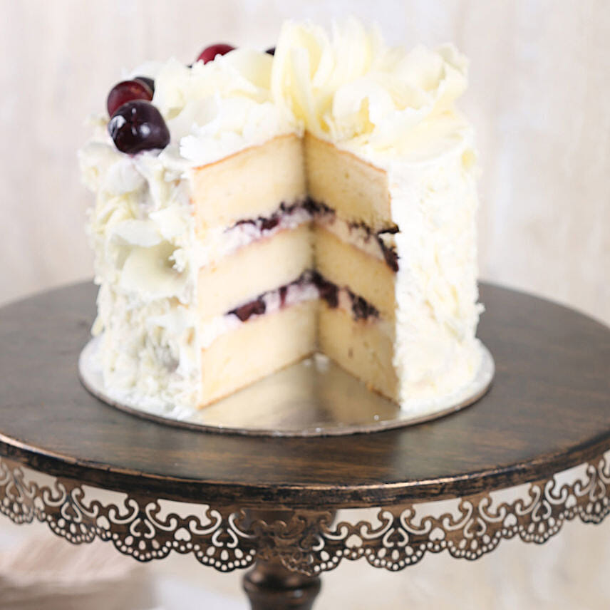 Vegan White Forest Cake- 1.5 Kg
