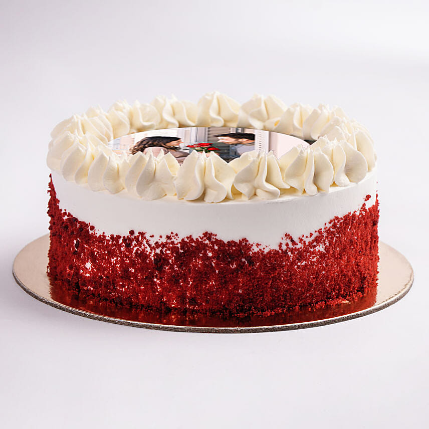 Velvety Photo Cake For Anniversary One Kg