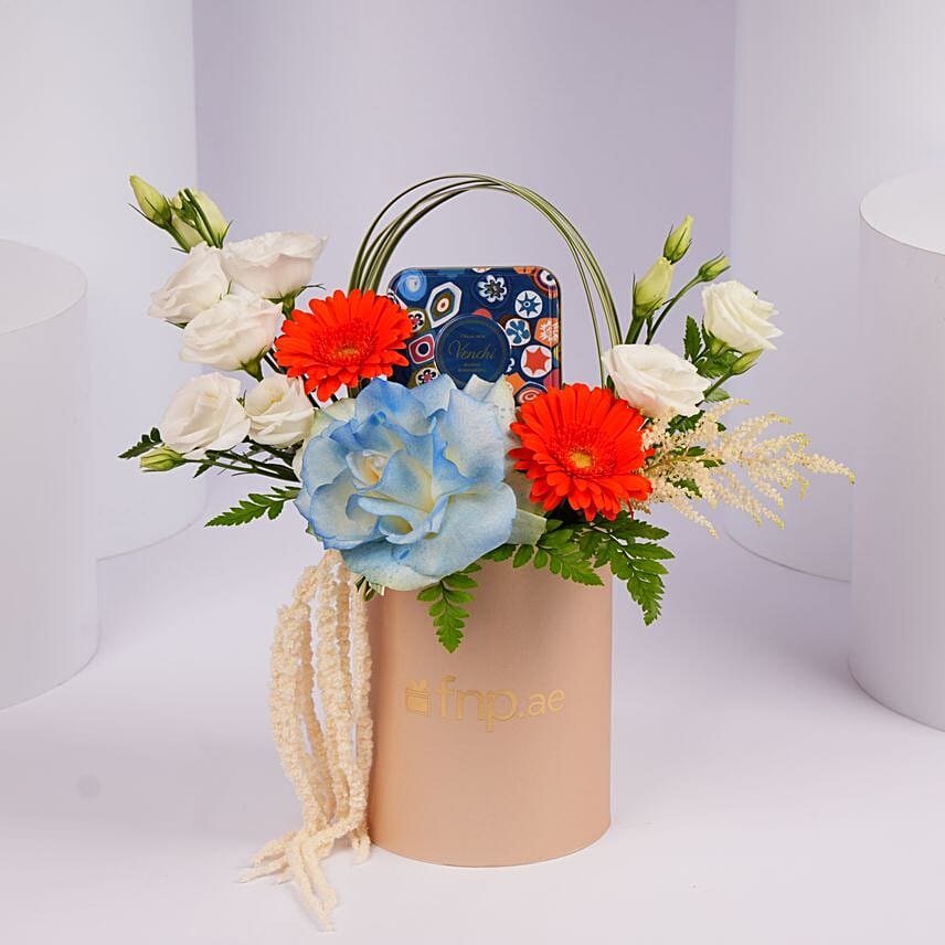 Venchi Assorted Chocolates And Flowers Gift Box