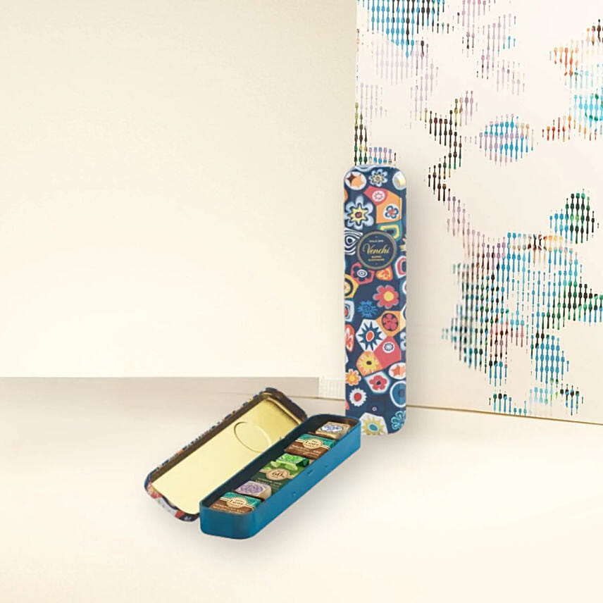 Venchi Murrine Pencil Metal Tin Box Assorted Chocolates