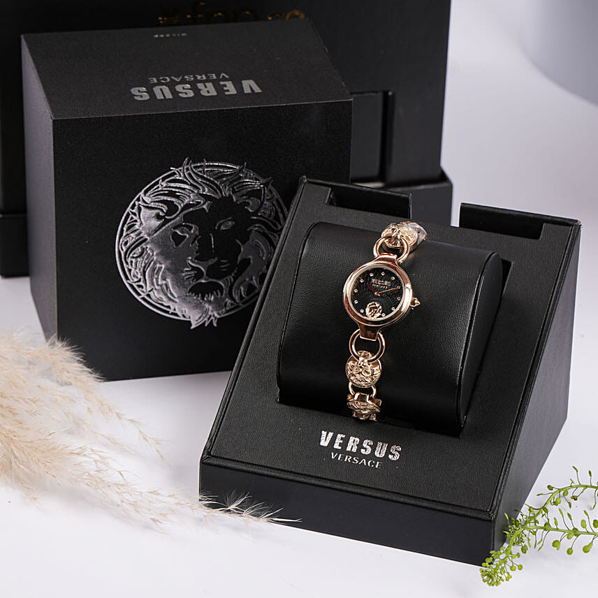 Versus Versace Womens Gold Analog Watch For Her