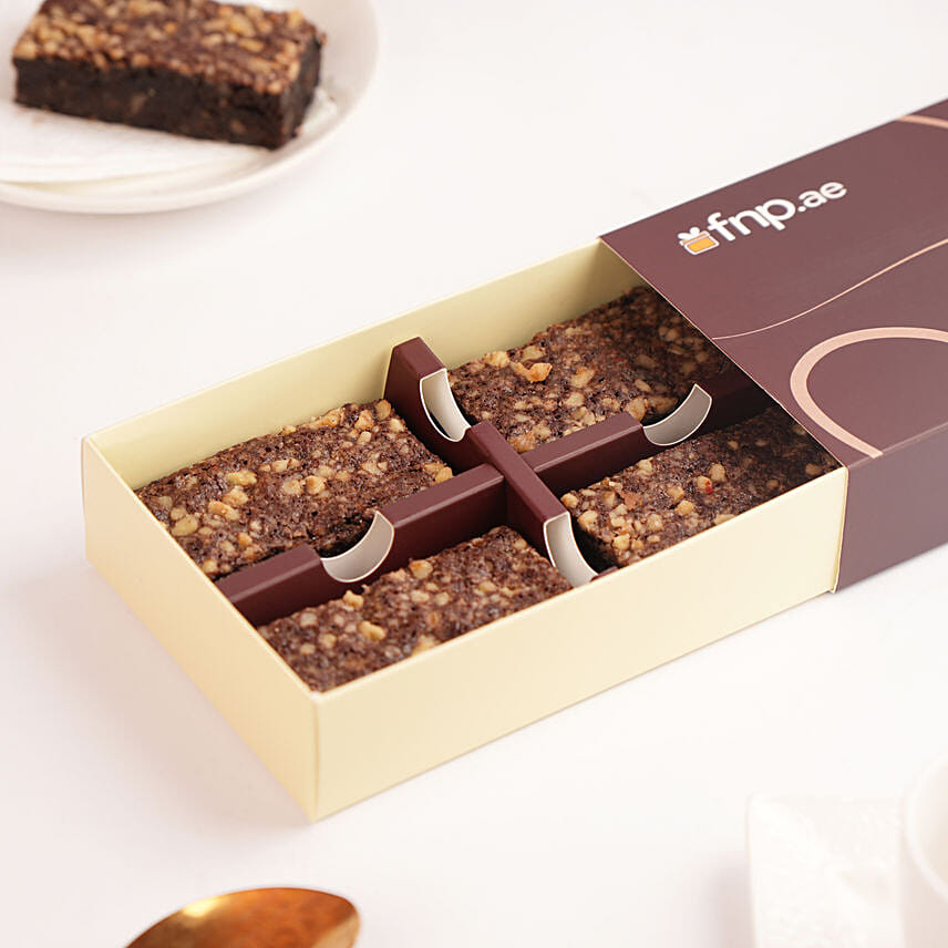 Walnut Fudge Brownies Box of 6