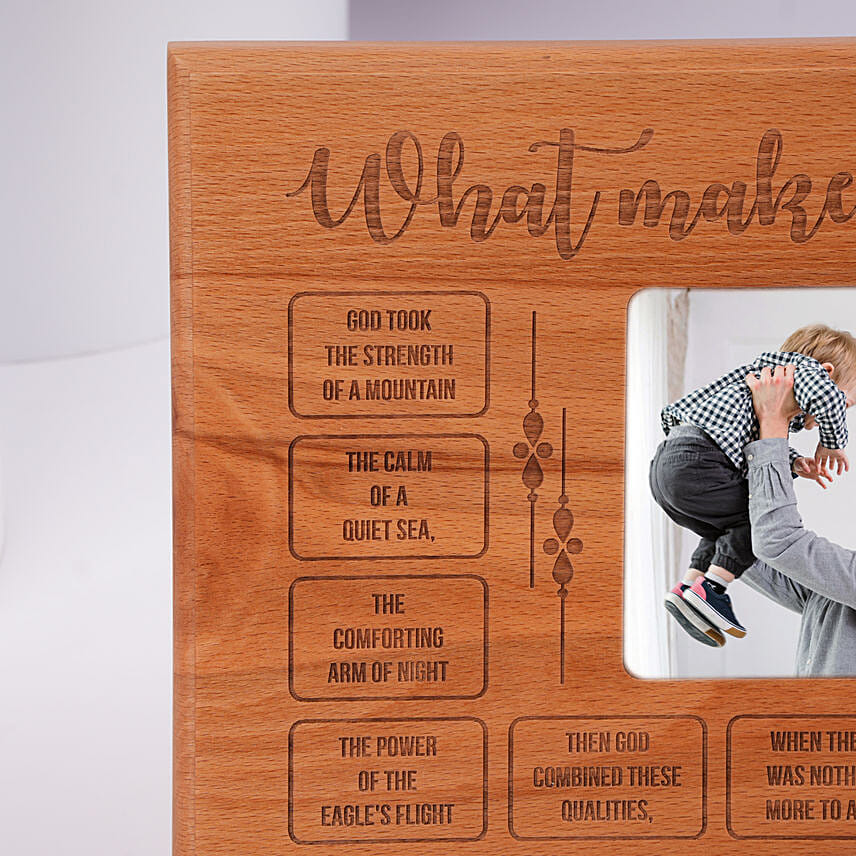 What Makes a Father Wooden Plaque