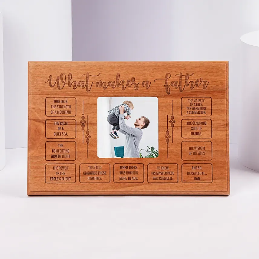 What Makes a Father Wooden Plaque