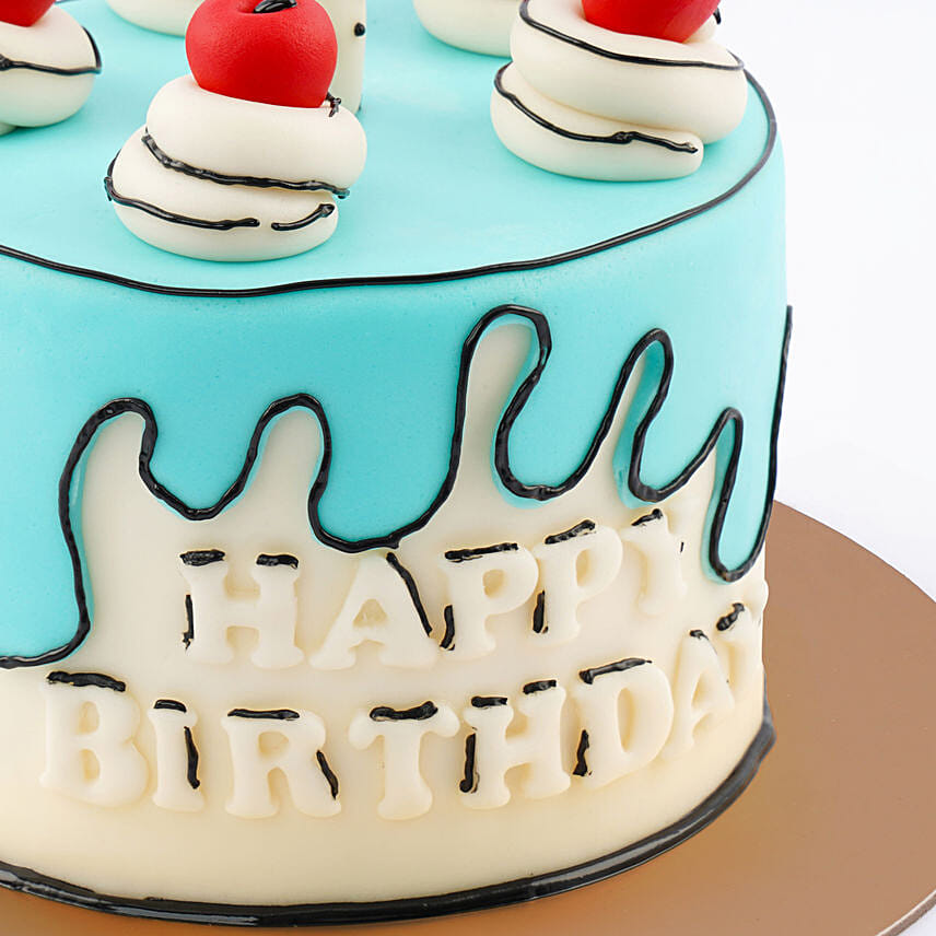 Whimsical Wave Red Velvet Cake