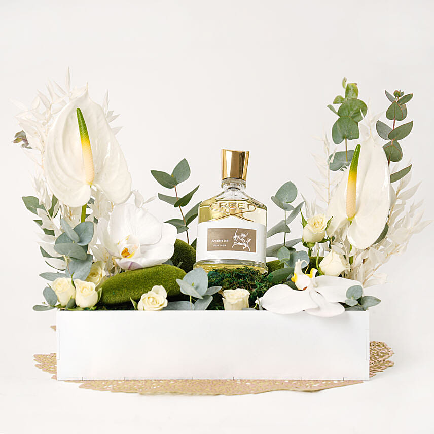 White Beauty with Creed Aventus Perfume For Her