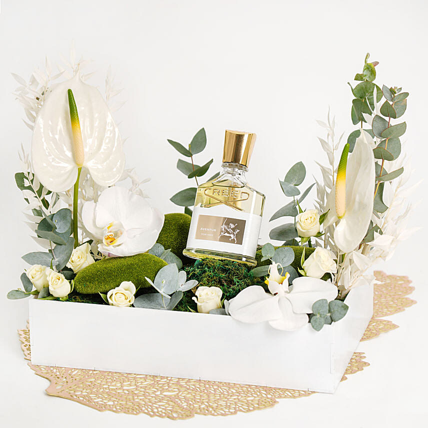 White Beauty with Creed Aventus Perfume For Her