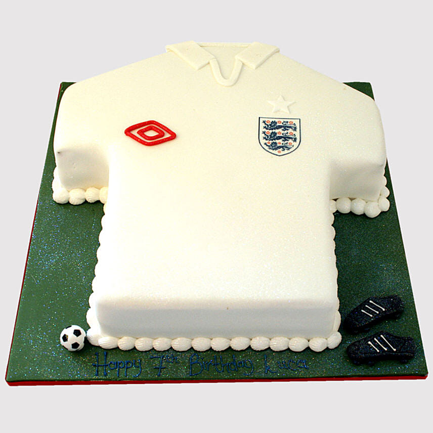 White Football Jersey Cake