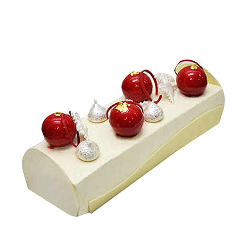 White Forest Log Cake 4 Portions