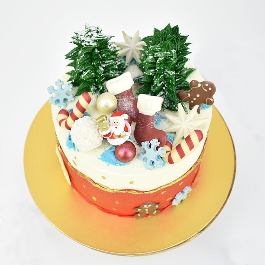 Winter Forest Christmas Cake