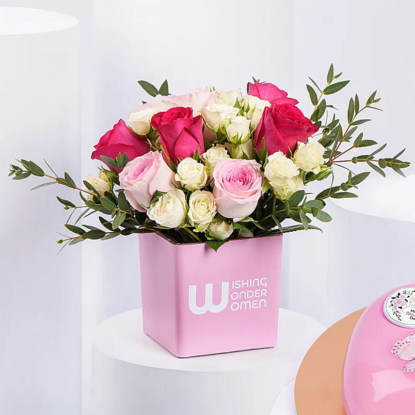 Wishing Wonder Women Flowers With Cake