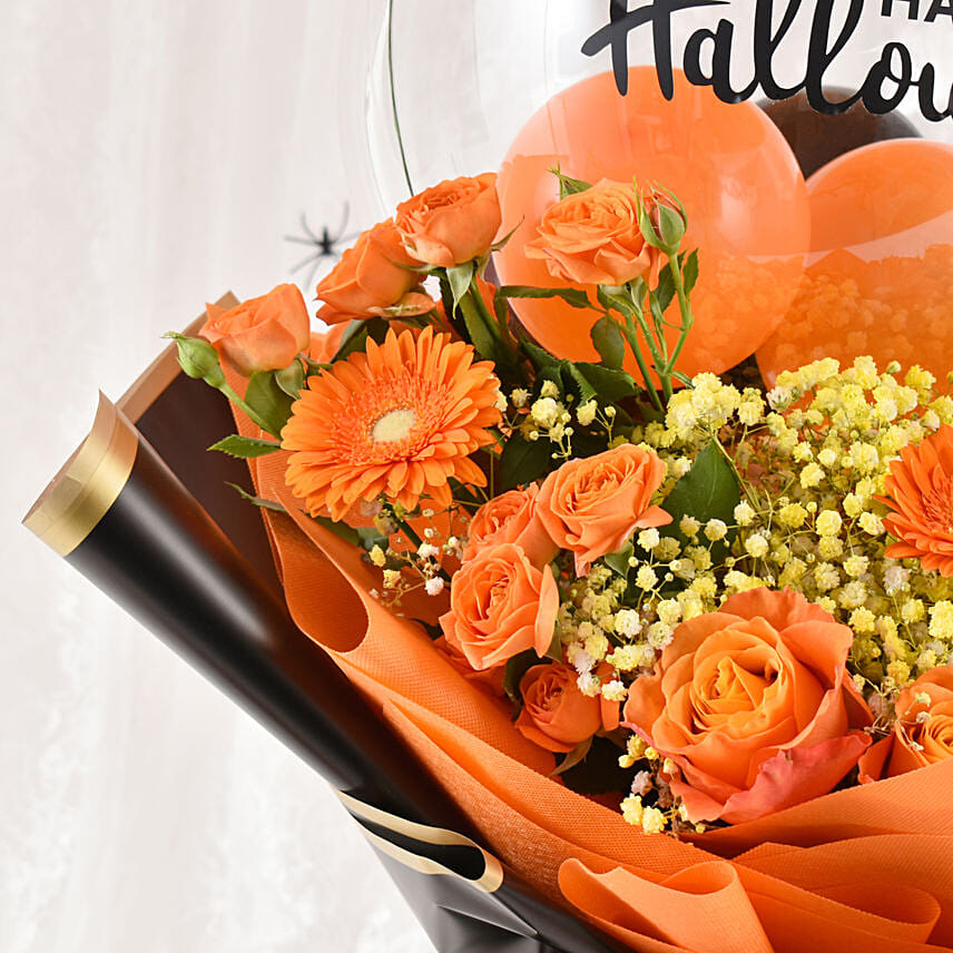 Witch Hat Halloween Flower Bouquet