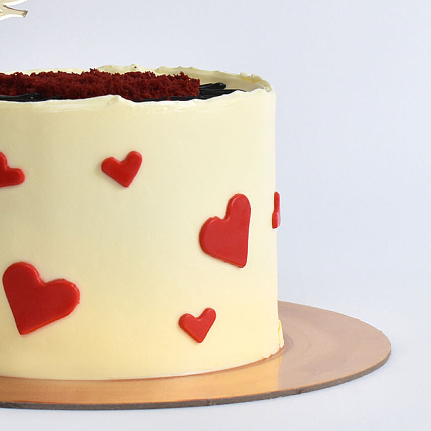 With Love Butter Cream Fondant Red velvet Cake