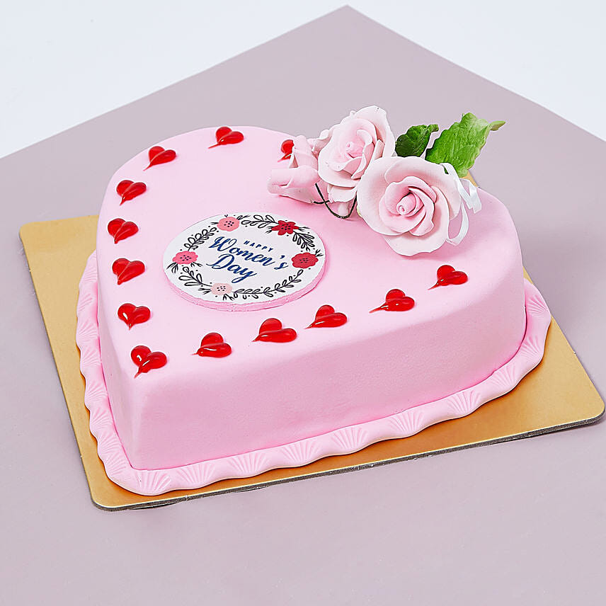 Womens Day Heart Shape Cake 1 Kg