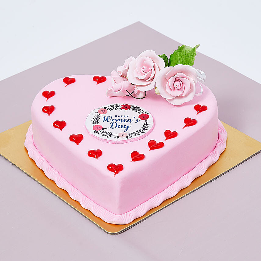 Womens Day Heart Shape Cake 1 Kg