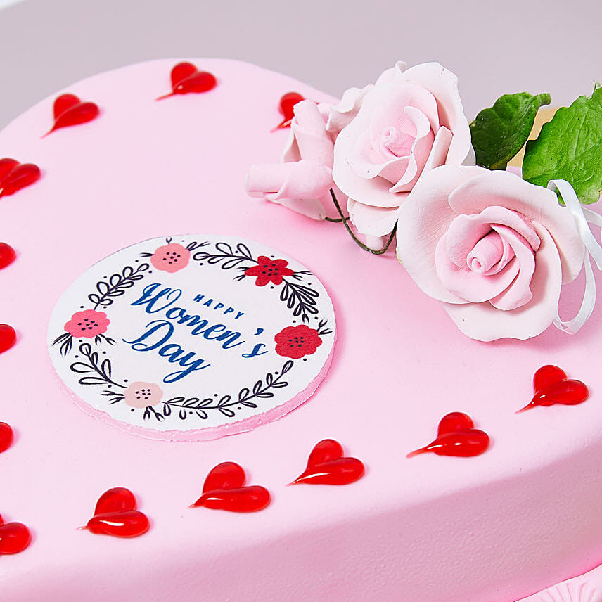 Womens Day Heart Shape Cake 1 Kg