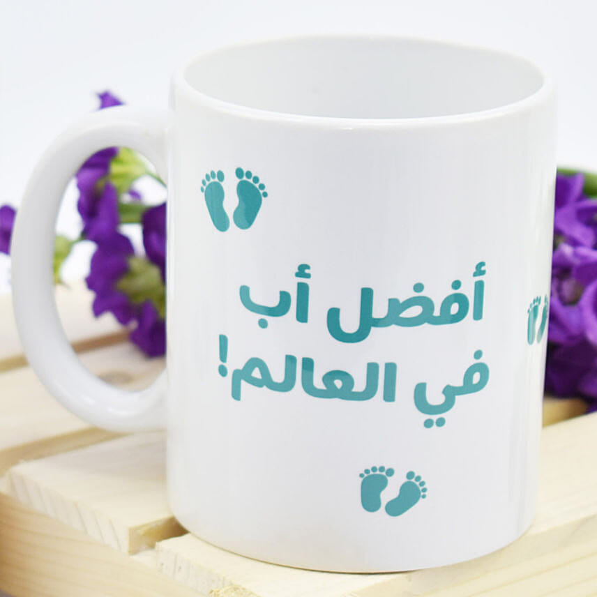 مج مع وسادة هدية للأب مطبوع عليهما صورة حسب الطلب