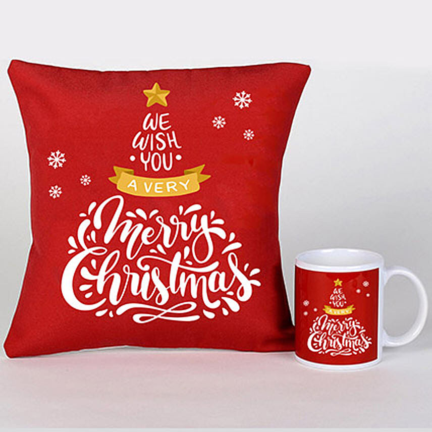 Xmas Greetings Cushion Mug And Cushion