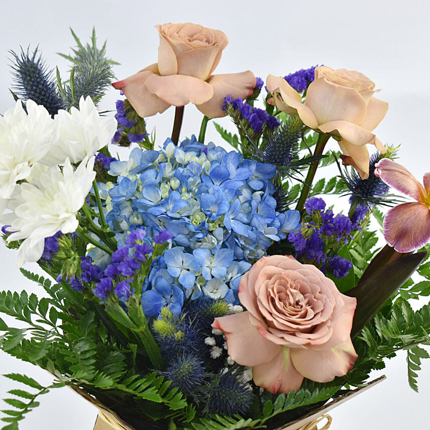Your Special Birthday Celebration Vanilla Cake with Flowers