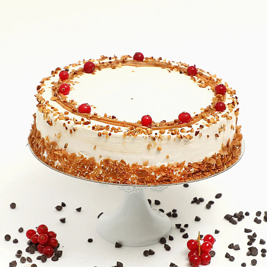 Yummy Butterscotch Eggless Cake 4 Portion