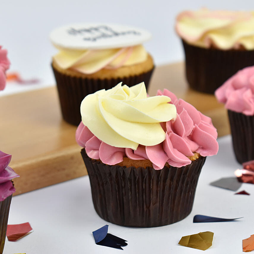 Yummy Cupcakes with Birthday Balloons