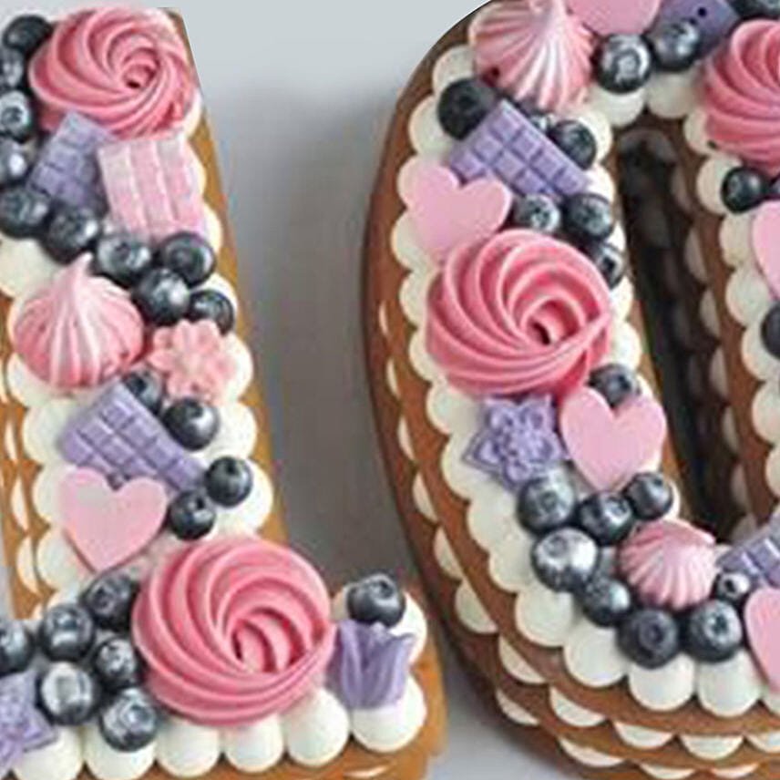 Yummy Number 10 Blueberries Cake