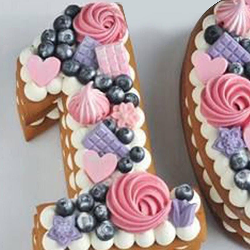 Yummy Number 10 Blueberries Cake