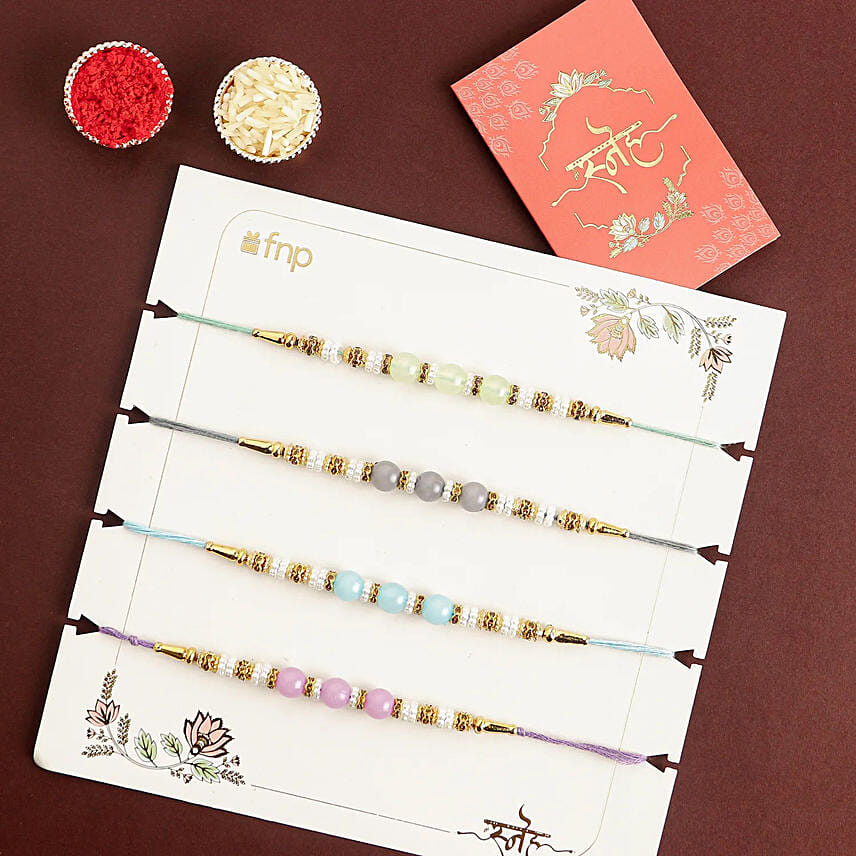 Zen Beadwork Rakhi N Gulab Jamun
