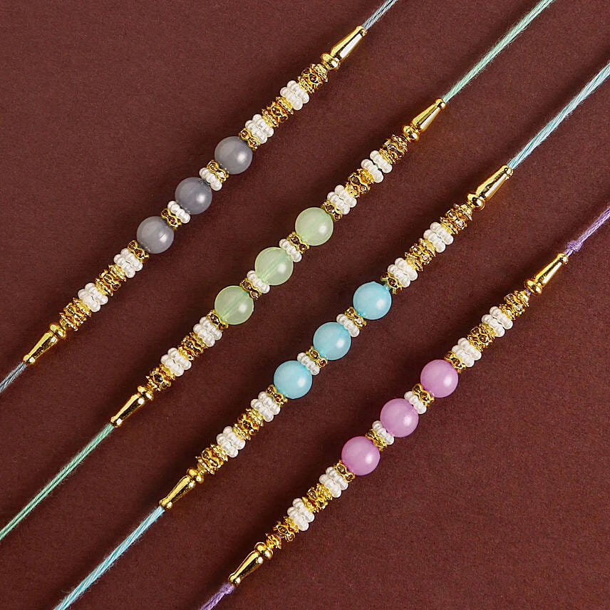 Zen Beadwork Rakhi Set of 4