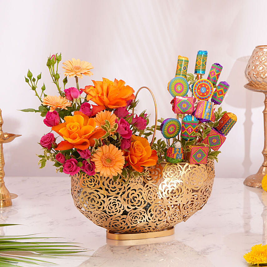 Diwali Magic Bloom: Diwali Flowers & Sweets