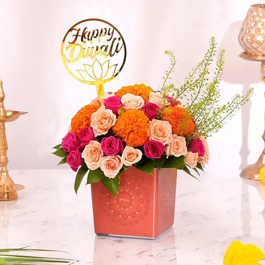 Diwali Bloom Vase Diwali Bloom Vase: Diwali Flowers