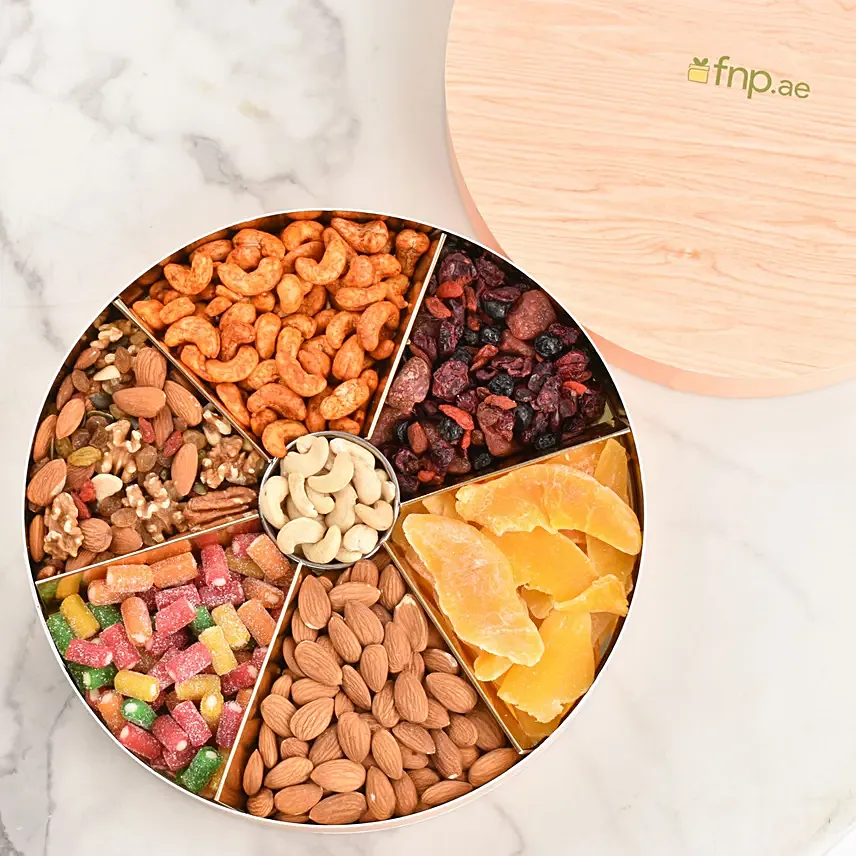 Dry Fruit In Round Box Dry Fruit In Round Box:
