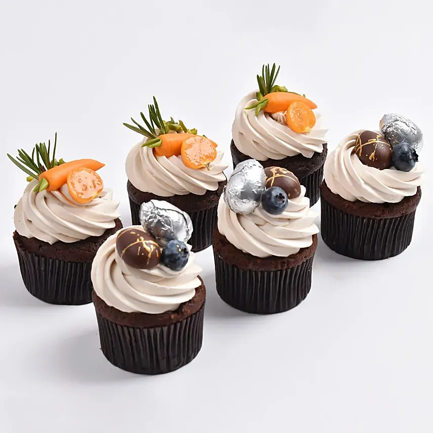 كب كيك موسم الربيع بالشوكولاتة كب كيك موسم الربيع بالشوكولاتة: كيك عيد الفصح