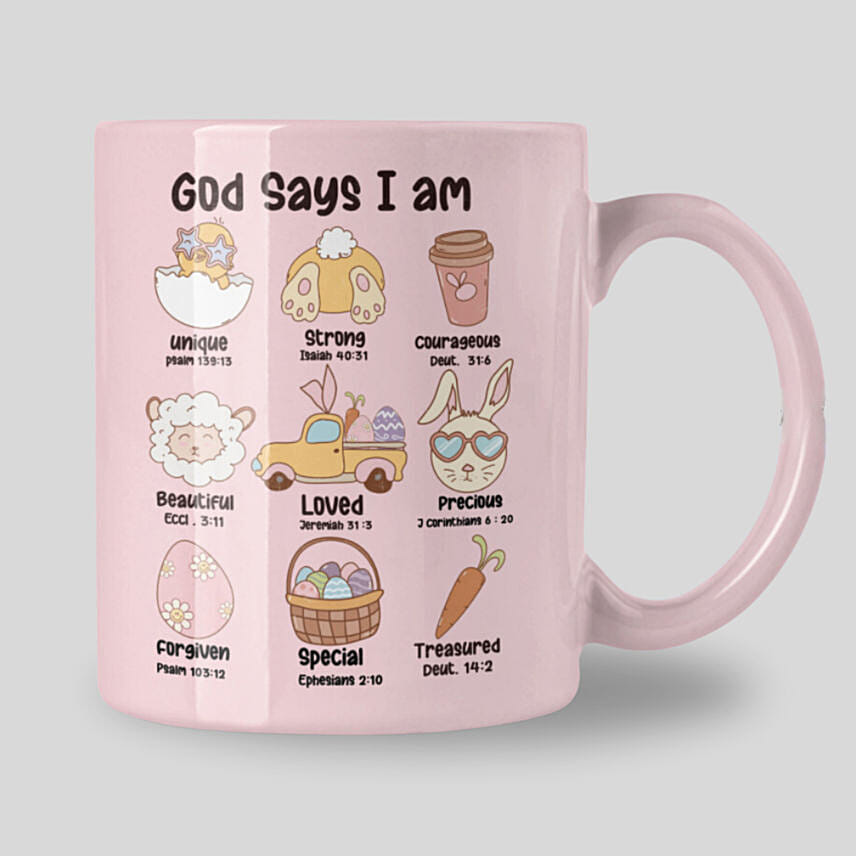 Easter Fun Pink Mug Easter Fun Pink Mug: Personalised Easter Gifts