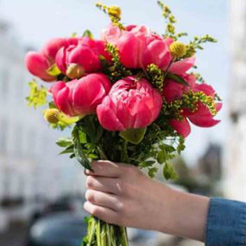 Enchanting Coral Charm Peony Bunch Enchanting Coral Charm Peony Bunch: Peonies Flower Bouquets