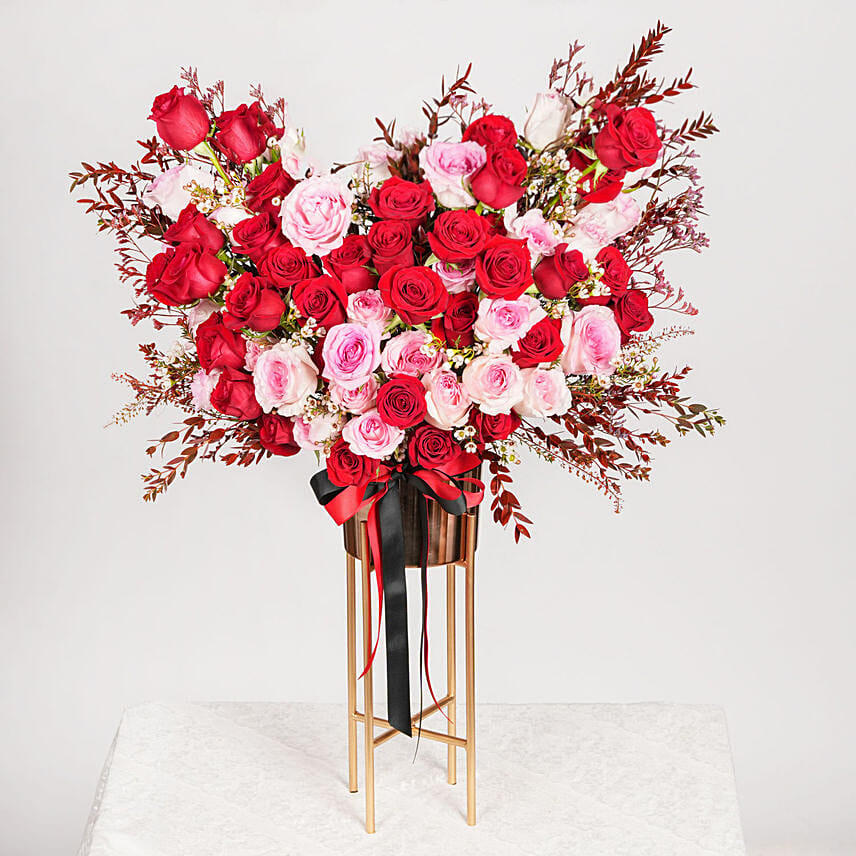 Endless Love Roses Arrangement Stand Endless Love Roses Arrangement Stand: Flowers Stand Arrangement