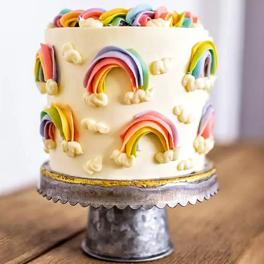 Extravagant Rainbow Cake Extravagant Rainbow Cake: