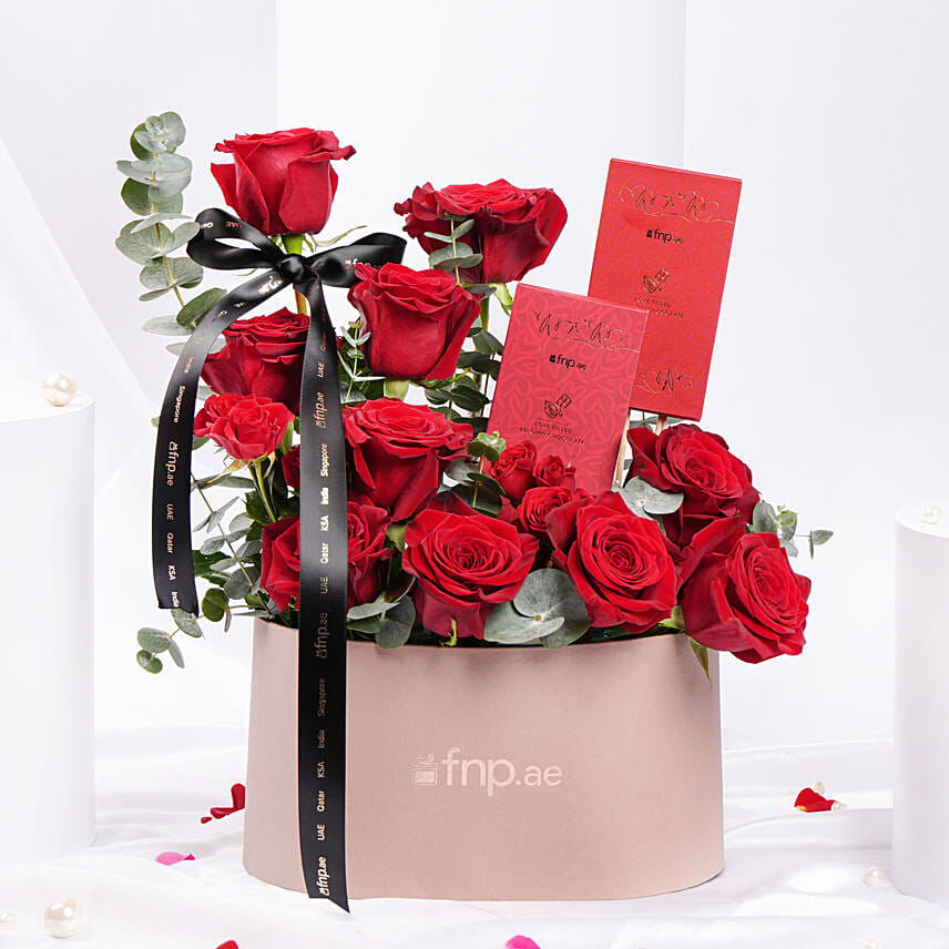 نعيم الحب | بوكس ورد أحمر و شوكولاتة نعيم الحب | بوكس ورد أحمر و شوكولاتة: هدايا يوم الشوكولاته